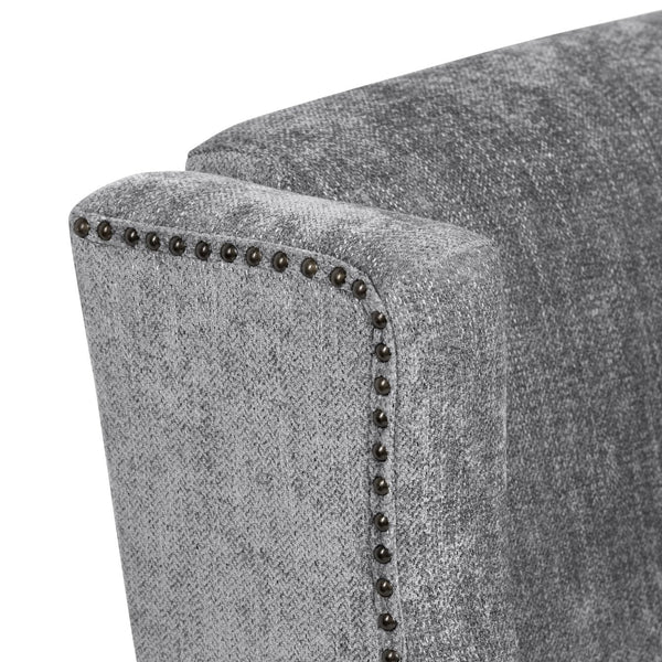 Crestview Collection Modern Indigo Accent Chair - Stylish Comfort For Your Living Room With Sturdy Legs And Plush Cushion Gray Polyester Evfzr4351ogry