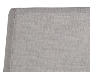 Sunpan Balford Dining Armchair - Elegant Mid-Century Design with Comfortable Seat and Antique Brass Frame Arena Cement