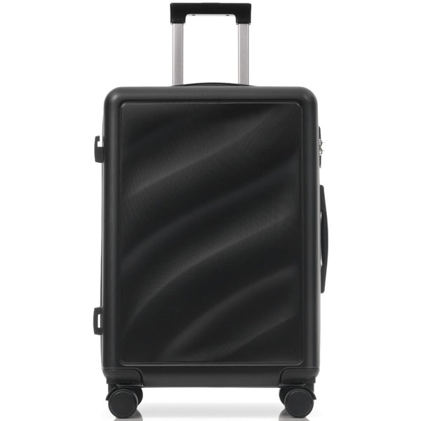 English Elm Luggage 3 Piece Hard Shell Abs Suitcase Set with Spinner Wheels and Tsa Lock Black N730P304620B