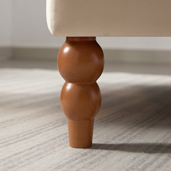 English Elm Mirod Oversized Polyester Accent Chair with Column Legs and Ergonomic Lumbar Support Beige N760S0000028B