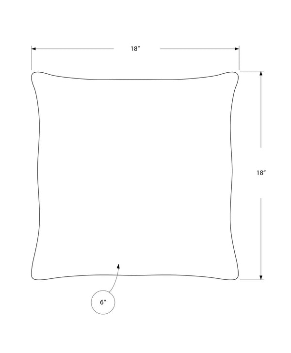 English Elm Pillows, 18X18 Square Decorative Throw, Soft Beige Hypoallergenic Accent For Sofa, Couch, Bedroom B2710P218746-GIGA