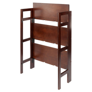 Winsome Wood Terry 3-tier Foldable Shelf In Walnut - Space-saving Storage Solution For Home Office & Laundry Room Walnut Solid Wood 94896-winsome-wood