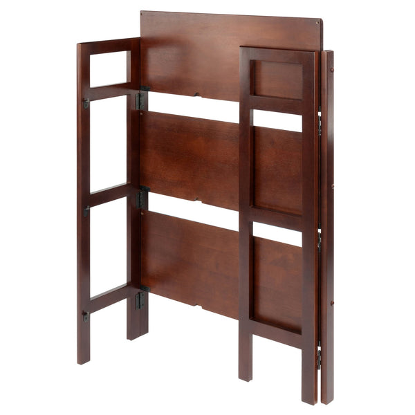 Winsome Wood Terry 3-tier Foldable Shelf In Walnut - Space-saving Storage Solution For Home Office & Laundry Room Walnut Solid Wood 94896-winsome-wood