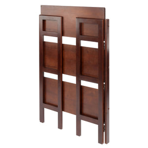 Winsome Wood Terry 3-tier Foldable Shelf In Walnut - Space-saving Storage Solution For Home Office & Laundry Room Walnut Solid Wood 94896-winsome-wood