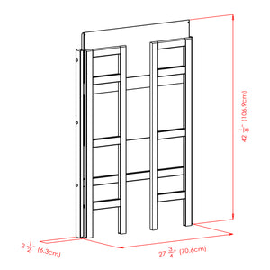 Winsome Wood Terry 3-tier Foldable Shelf In Walnut - Space-saving Storage Solution For Home Office & Laundry Room Walnut Solid Wood 94896-winsome-wood