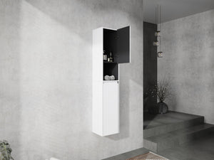 English Elm 12" Bathroom Side Cabinet - Wall-Mounted, Soft-Close Doors, Space-Saving Design For Modern Homes W999S00282