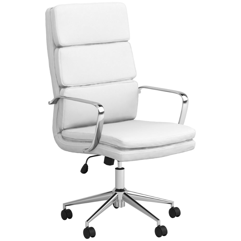 English Elm Molly Leatherette High Back Office Chair with Chrome Base and Ergonomic Arm Support B062P451989