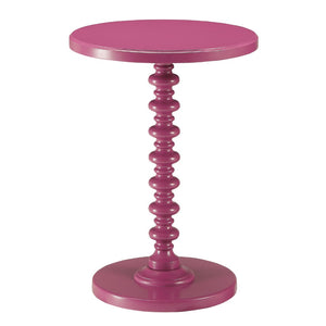 English Elm Purple Accent Table - Whimsical Round Design With Sturdy Pedestal Base For Stylish Living Spaces B062P209055-GIGA