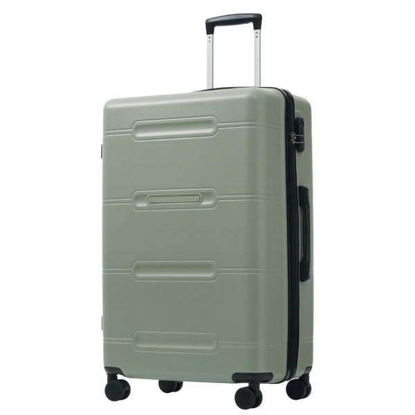 English Elm 6 Piece Hardshell Abs Travel Set with Spinner Wheels Combination Lock and Toiletry Bag Light Green N732P391465Y