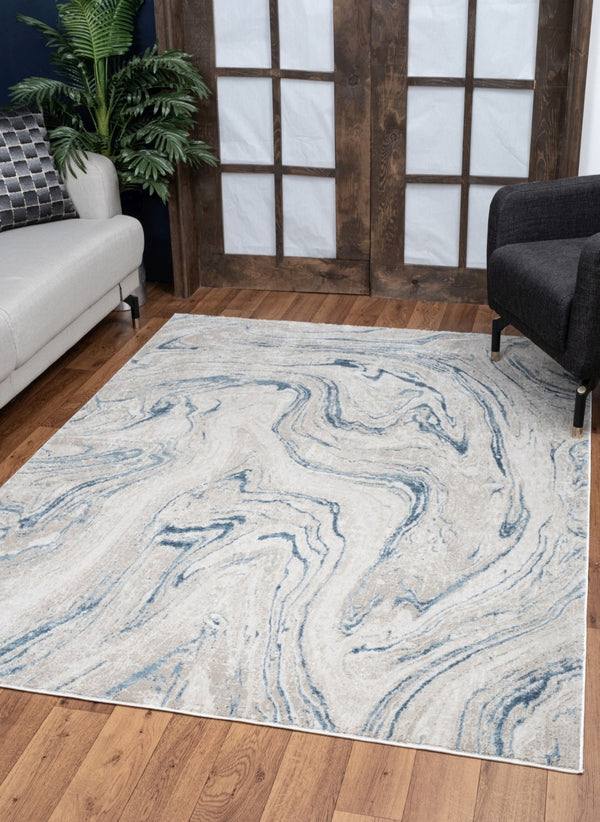 English Elm Elegance Ivory Area Rug 7'10" X 10'3" - Soft, Stain-Resistant, Kid & Pet Friendly For All Homes B186P181060