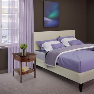 Winsome Wood Claire Curved Accent Table – Stylish Walnut Nightstand With Drawer & Shelf For Bedroom Decor Walnut Solid ,Composite Wood 94918-winsome-wood