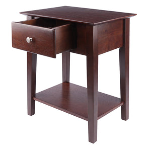 Winsome Wood Rochester Nightstand In Rich Walnut - Stylish Shaker-style Accent Table With Storage & Shelf Walnut Solid ,Composite Wood 94922-winsome-wood