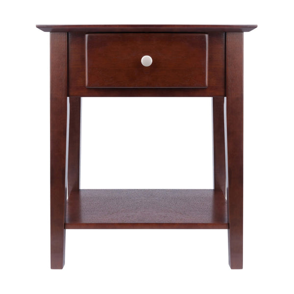 Winsome Wood Rochester Nightstand In Rich Walnut - Stylish Shaker-style Accent Table With Storage & Shelf Walnut Solid ,Composite Wood 94922-winsome-wood