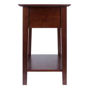 Winsome Wood Rochester Nightstand In Rich Walnut - Stylish Shaker-style Accent Table With Storage & Shelf Walnut Solid ,Composite Wood 94922-winsome-wood