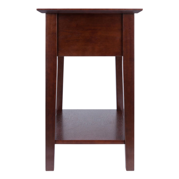 Winsome Wood Rochester Nightstand In Rich Walnut - Stylish Shaker-style Accent Table With Storage & Shelf Walnut Solid ,Composite Wood 94922-winsome-wood