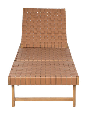 Zuo Modern Breath Chaise Lounge Brown - Modern Acacia Wood & Synthetic Rattan For Elegant Indoor Relaxation Brown Solid Acacia Wood,100% Polyethylene 704162-zuo-modern