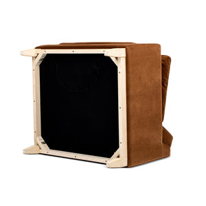 English Elm Jennifer Taylor Home - Pasadena 36" Wide Modern Farmhouse Accent Arm Chair In Cozy Burnt Orange Velvet For Stylish Living B2719P385739