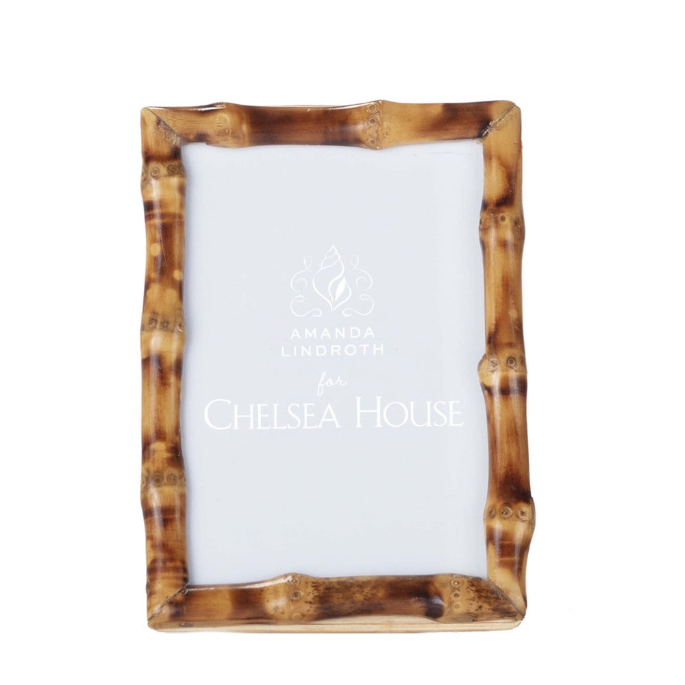 Chelsea House Short Short Knot Bamboo Frame 5X7 — Handcrafted Knuckled Texture, Natural Shade Variations, Glass Front, Tabletop Display 94940024