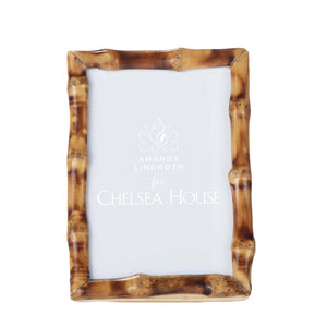 Chelsea House Short Short Knot Bamboo Frame 5X7 — Handcrafted Knuckled Texture, Natural Shade Variations, Glass Front, Tabletop Display 94940024