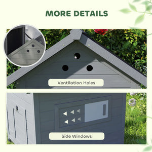 English Elm 2-tier Fir Wood Hamster Hutch with Mesh Roof Plexiglass Front and Enrichment Accessories T3971P407845