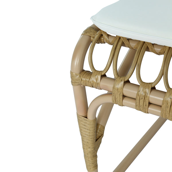 English Elm Christopher Knight Home® - Outdoor Hand-Woven PE Rattan Patio Dining Chairs Set of 2 with Iron Frame 400lb Capacity, No Assembly Required Natural,Yellow N762P236169N