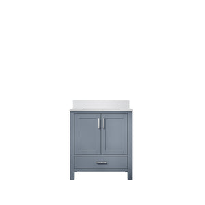 English Elm Dark Grey Bath Vanity With Cultured Marble Top, Soft-Close Drawers & Versatile Storage Solutions B2731P259001