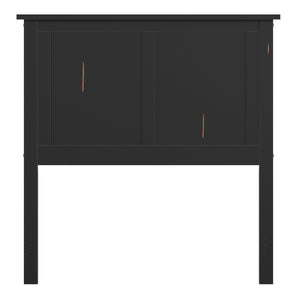 Homelegance Kaydon Rubberwood Headboard for a Clean Minimalist Modern Bedroom Aesthetic Distressed Black 41.73L x 2.76W x 42.72"H 949B003P(3A)