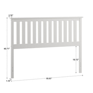 Kaydon Rubberwood Headboard for a Clean Minimalist Modern Bedroom Aesthetic
