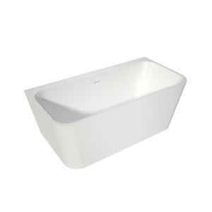 English Elm Premium Oval Acrylic Freestanding Soaking Tub High Back Glossy White Spa Style T3785P380643