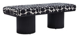 Botoia Bench Black & White 110183 Zuo Modern