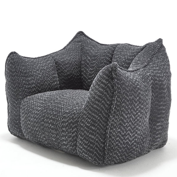 English Elm Sofa plush beanbag chair with superfiber cover and resilient foam filling for ultimate home comfort and relaxation Black W1996P252270