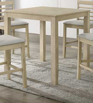 English Elm Beautiful Counter Height Square Dining Table - Compact 35.4" Wood Bistro Table, Easy Assembly, Stylish Pub Piece Cream 38.6 L x 37.4 W x 4.7 H B011P232907