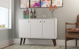 Manhattan Comfort Bromma Mid-Century Modern Sideboard White 94AMC129