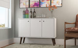 Manhattan Comfort Bromma Mid-Century Modern Sideboard White 94AMC129