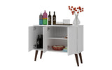 Manhattan Comfort Bromma Mid-Century Modern Sideboard White 94AMC129