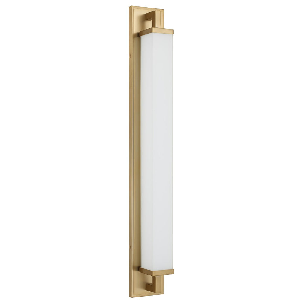 English Elm 34-inches Warm Metallic Led Vanity Light Bar Dimmable with Selectable Color Temperature Antique Brass B370P394096
