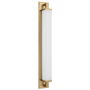 English Elm 34-inches Warm Metallic Led Vanity Light Bar Dimmable with Selectable Color Temperature Antique Brass B370P394096