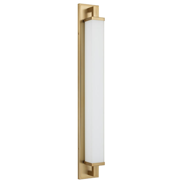 English Elm 34-inches Warm Metallic Led Vanity Light Bar Dimmable with Selectable Color Temperature Antique Brass B370P394096