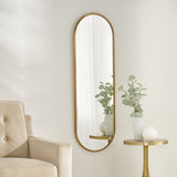 Christopher Knight Home® - Noble House - Oldham Contemporary Oval Wall Mirror, Brushed Brass