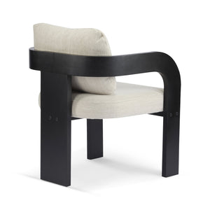 English Elm Christopher Knight Home® - 2-Pack Dining Chairs with Pillow Back and Curved Arms, Foam Seat Comfort, Sturdy Rubber Wood Frame Beige+Black N779P298399A