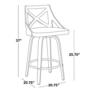 English Elm Dining/accent Chair Solid Wood Tapered Legs Cream Upholstery Mid-century Modern Seating B202P471207