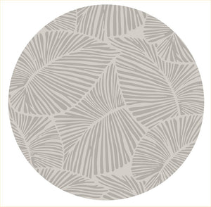 English Elm CURVE Silver Round Rug 41" x 41" - Jaquard Woven Polyester, Low 0.6" Pile, Durable Kid & Pet Friendly B186P261390
