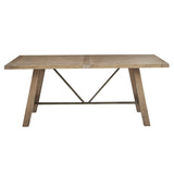 INK+IVY Sonoma Industrial Rectangle Dining Table II121-0446 Reclaimed Grey