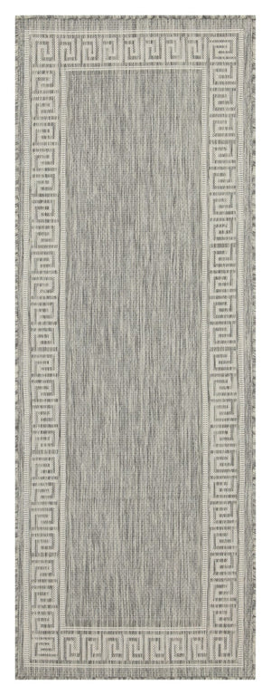 English Elm Sunshine Silver 2'7" X 7'3" Indoor/Outdoor Area Rug - Durable, Stain-Resistant, Kid & Pet Friendly B186P198861-GIGA