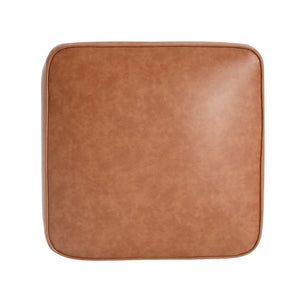 English Elm Upholstered Square Pu Leather Ottoman with Foam Seating for Modern Living Rooms N757P414086T