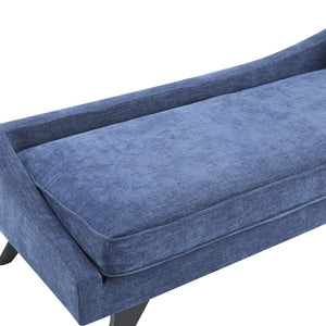 English Elm Christopher Knight Home® - CHAISE modern fabric lounge with rolled accent pillow, splayed birch legs and luxe comfort seating experience Navy Blue 68.25 L x 28 W x 17.75 H N776P291705N