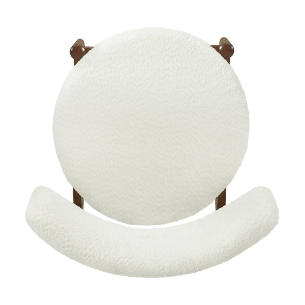 English Elm Christopher Knight Home® - Mid Century Modern Dining Chairs - Walnut & Beige Comfort With Sculpted Back For Versatile Use N771P205425T