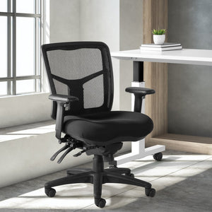OSP Home Furnishings Progrid® Mid Back Ergonomic Mesh Office Chair with Lumbar Support and Pneumatic Lift 92893-30