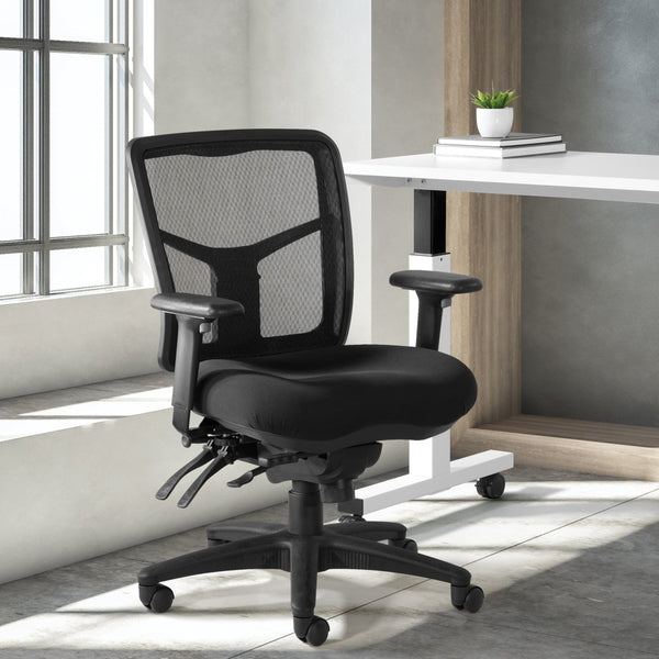 OSP Home Furnishings Progrid® Mid Back Ergonomic Mesh Office Chair with Lumbar Support and Pneumatic Lift 92893-30