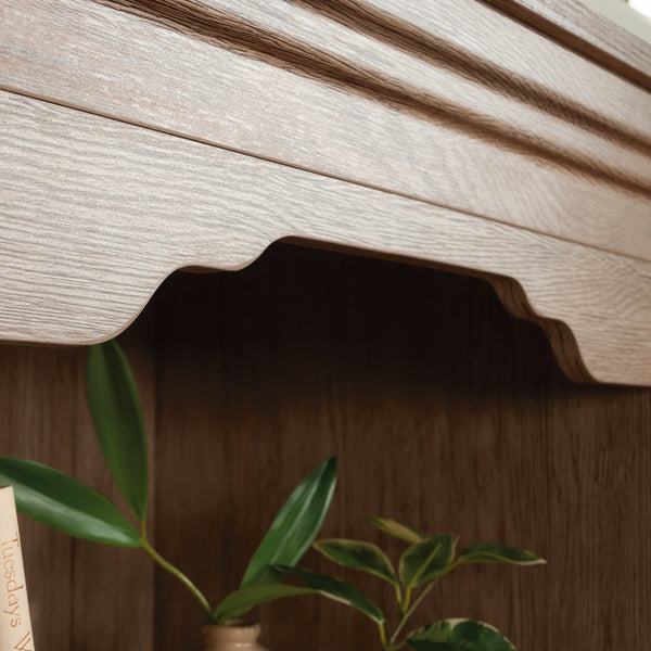English Elm Bookcase With Adjustable Shelves & Drawer - Versatile Brown Finish For Stylish Storage Solutions B356P367860